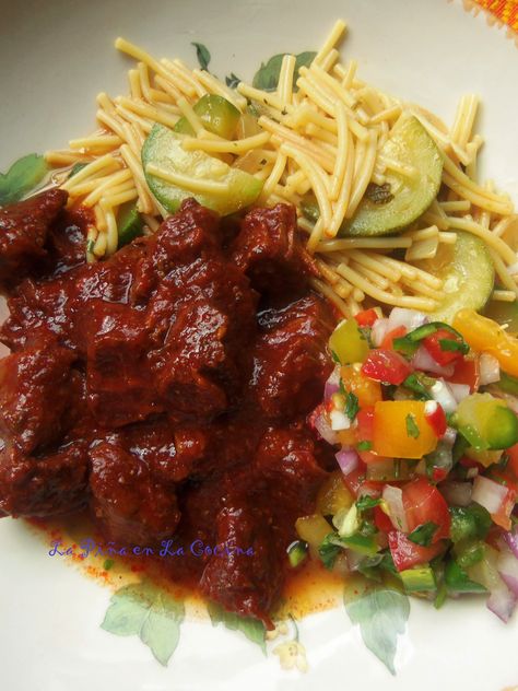 I am not sure how many of you also do this, but I like to prepare dishes for my loved ones that have past on special days. On this occasion, we had just celebrated Fathers Day and the 4th of July w… Abuelita Recipes, Chili Colorado, Chile Colorado, Cauliflowers, Chile Recipes, Leftover Beef, Dried Peppers, Red Chile, Beef And Potatoes