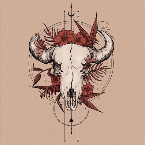 Buffalo Skull Drawing, Buffalo Skull, Skull Drawing, Skull Art, Dark Art, New Color, Buffalo, Digital Drawing, Humanoid Sketch