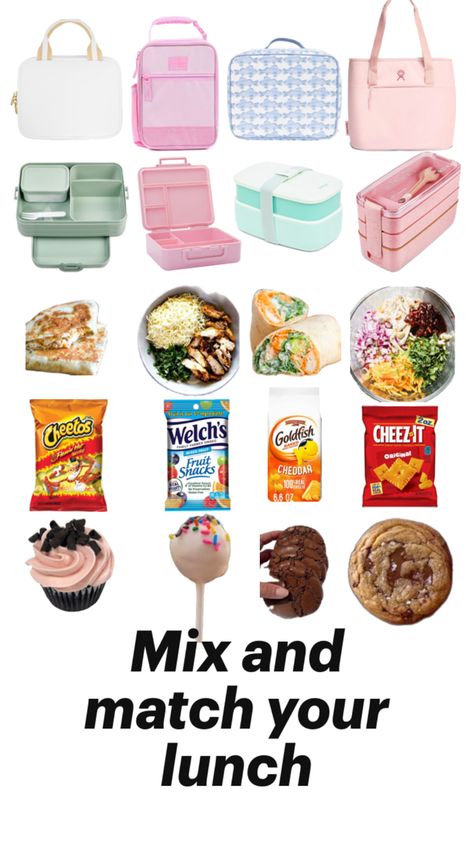 Pick your lunchbox and your Bento main meal snack and dessert for your lunchbox. Let me know what you picked. Backpack Snacks, Healthy Lunch Ideas For School, Snacks School, Homemade School Lunches, Lunch Ideas For School, Kids Lunch Box Meals, Healthy Summer Snacks, School Lunch Recipes, Healthy Lunch Snacks