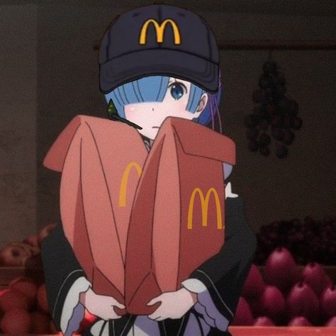 McDonald's, rem, icon, discord Re:zero Rem Icon, Re:zero Subaru, Rem Re Zero, Ram And Rem, Anime Hug, Character Design Girl, Re Zero, Cute Profile Pictures, Cute Anime Wallpaper