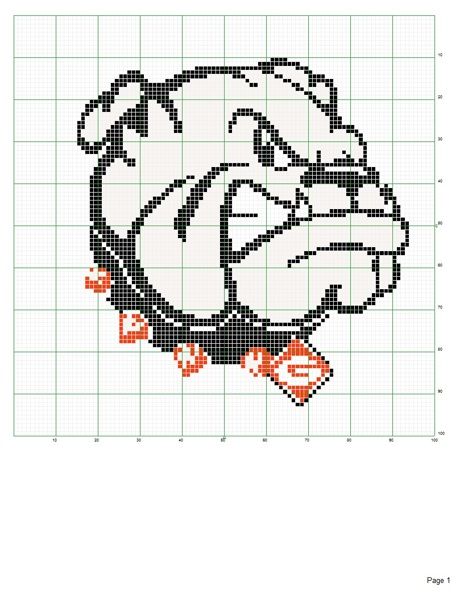 Georgia Bulldogs afghan pattern Plastic Canvas Bulldog Pattern, Bulldog Cross Stitch Pattern, Bulldog Quilt Pattern, Diamond Art Patterns, Bead Bracelet Patterns, Rhinestone Ideas, Georgia Dawgs, Seed Bead Bracelet Patterns, Canvas Ornaments