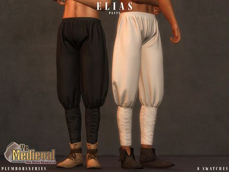 The Sims Resource - Ye Medieval - ELIAS | pants Medieval Nightgown, Medieval Pants, Sims 4 Decades Challenge, Sims Medieval, Medieval Clothes, Sims Four, Sims4 Clothes, Sims Hair, Medieval Clothing