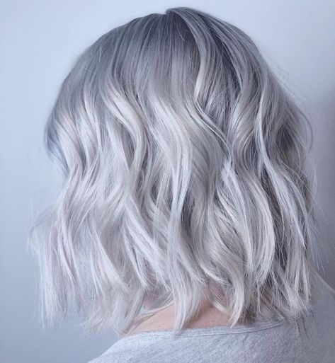 Slate Grey Hair, Grey Hair Ideas, Short Platinum Hair, Icy Blue Hair, Blonde And Blue Hair, Icy Blonde Hair Color, Silver Blue Hair, Icy Hair, Ice Blonde Hair