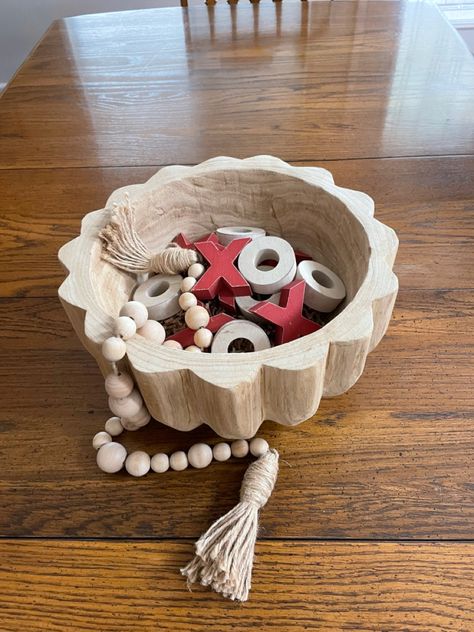 Valentines Bread Bowl Decor, Valentines Bread, Bread Bowl Decor, Dough Bowl Centerpiece, Bowl Decor, Bread Bowl, Wooden Dough Bowl, Bread Bowls, Dough Bowl