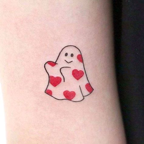 Little Ghost Tattoo, Mini Ghost Tattoo, Cool Little Tattoos, Sharpie Tattoos, Ghost Tattoo, Shape Tattoo, Doodle Tattoo, Cute Little Tattoos, Cute Tiny Tattoos