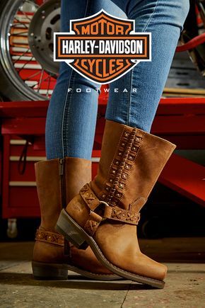 Harness that classic, badass style you love for work and play in Harley-Davidson® boots and shoes. Shop now at Harley-DavidsonFootwear.com Biker Girl Style, Harley Boots, Womens Harley Davidson Boots, Biker Wear, Harley Davidson Boots, Women's Motorcycle Boots, Badass Style, Harness Boots, Biker Chick