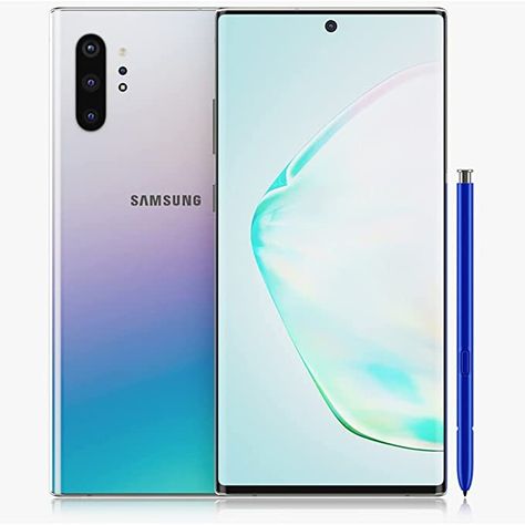 Amazon.com: Samsung Galaxy Note 10+, 256GB, Aura Glow Silver - Fully Unlocked (Renewed) : Cell Phones & Accessories Samsung Note 10 Plus, Dream Phone, Chanel Art, Switch Games, Samsung Note 10, Voip Phone, Samsung Galaxy Note 10 Plus, Samsung Galaxy Phones, Electronic Gadgets