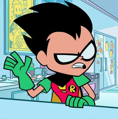 Teen Titans Funny, Robin Ttg, Teen Titans Go Robin, Teen Titans Robin, Robin Comics, Teen Titan, Japanese Phrases, Disney Phone Wallpaper, Beast Boy