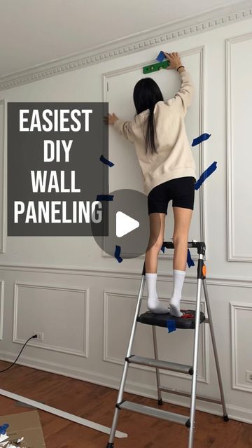 Gina + Jason | DIY & Design on Instagram: "BUDGET FRIENDLY DIY to SAVE ✨ GOODBYE EMPTY WALL!   I’m currently renovating this room (it was in terrible shape when we moved in) and I’ve been wanting to fill in the empty wall space with wainscoting.  Adding this wall moulding was the perfect solution! I chose to make this DIY project as easy and simple as possible. I love that it required no heavy tools and it was very budget friendly!   I’m always amazed by how wall paneling can transform a room! How do you think it turned out?   #wallpanels #diy #diyprojects #diyideas #wallmoulding #roominspiration #livingroominspo #diyhome #walldecor #organicmodern #diyhomeprojects #renterfriendly #budgetfriendlydecor #neutralhome #wainscoting" Diy Wainscotting, Diy Wall Paneling Ideas, Wall Moulding Ideas, Wainscoting Diy, Waynes Coating, 2024 Budget, Budget Friendly Diy, Wall Moulding, Diy Wainscoting