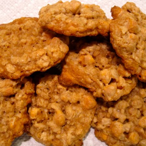 Oatmeal Scotchies (Nestle recipe) Calorie Free Foods, Butterscotch Oatmeal, Nestle Recipes, Oatmeal Scotchies, Oatmeal Butterscotch Cookies, Butterscotch Cookies, Chocolate Oatmeal Cookies, Bariatric Eating, Sugar Free Cookies