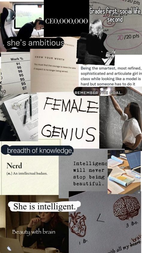 Validation Aesthetic, Academic Validation Aesthetic, Genius Aesthetic, Female Genius, University Collage, Wallpaper Manifestation, Canva Aesthetic, Med School Motivation, Exam Motivation