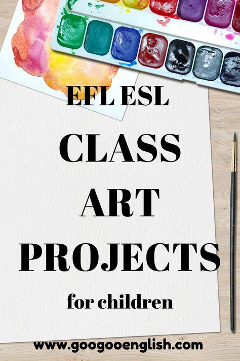 5 fun ideas for art projects to do with your kids English classes. Practice using English with practical and easy to do large scale art projects. Esl Arts And Crafts, Art Integrated Project Ideas For English, Ideas For Art Projects, Esl Materials, Class Art Projects, Practice English, English Projects, Integrated Learning, Large Scale Art