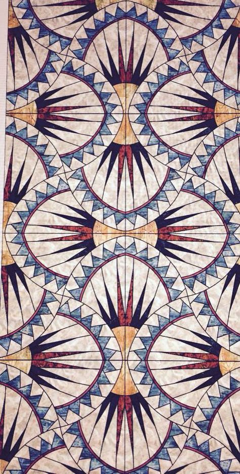 Quilt | #patronen #trendhopper #interiordesign #interieur #woondecoratie #newperspective Art Deco Desen, فن النسيج, Motif Art Deco, Fan Pattern, Textil Design, Quilts Decor, Art Deco Pattern, Pattern Texture, Art Et Illustration