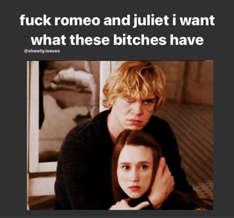 Tate Langdon Whispers, Ahs Matching Pfp, American Horror Story Funny, American Horror Story Quotes, Evan Peters American Horror Story, Tate And Violet, American Horror Story 3, Tate Langdon, Movies And Series