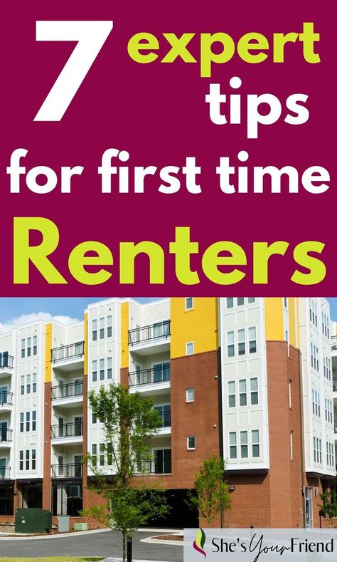 an apartment complex with text overlay that reads seven expert tips for first time renters Getting Your First Apartment, Apartment Hunting, Rent Me, 1st Apartment, Sell Your House Fast, Selling Your House, First Apartment, More And More, Moving Out