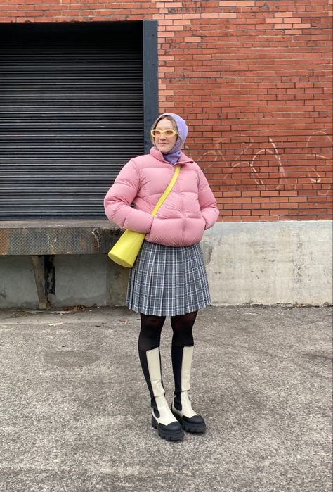 ganni boots, scandi style, winter pastel outfit Ganni Dress Street Style, Ganni Boots Outfit, Ganni Street Style, Ganni Boots, Pastel Winter, Winter Pastels, Look Winter, Ganni Dress, Winter Inspiration