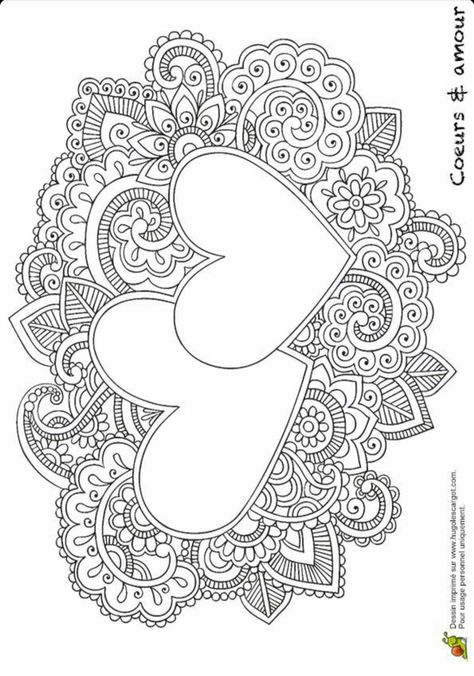 kleurplaat hartjes Coloring Challenge, Heart Coloring Pages, Adult Colouring Pages, Colouring Printables, Doodle Coloring, Mandala Coloring Pages, Kirigami, Mandala Coloring, Color Therapy