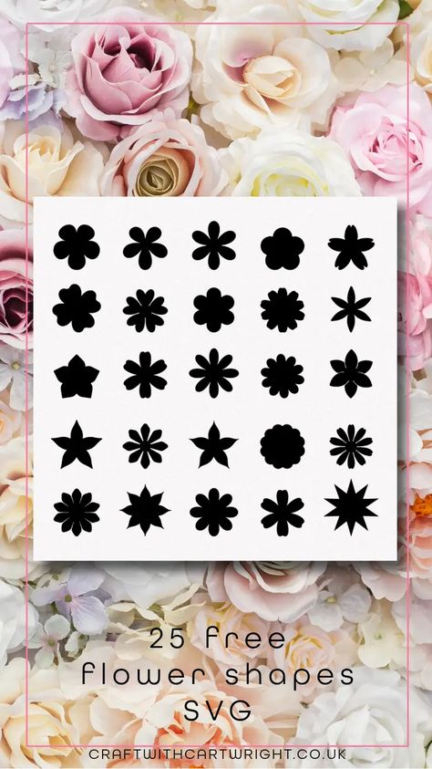 25 free flower shapes SVG - Craft with Cartwright Free Svg Shapes For Cricut, Free Svg Templates, Flowers Svg Free, Flower Svg Free, Flower Templates Printable Free, 3d Svg Files, Flower Templates Printable, Rolled Paper Flowers, Cricut Svg Files Free