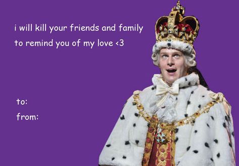 Hamilton Valentine, Meme Valentines Cards, Bad Valentines Cards, Silly Valentines, Bad Valentines, Top 5 Songs, Kill Your Friends, Cheesy Valentine, Valentines Memes