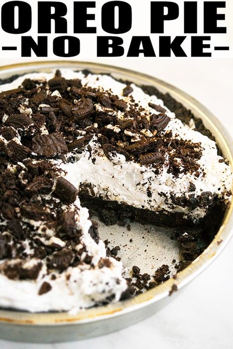 NO BAKE OREO PIE RECIPE- Quick, easy, homemade with simple ingredients. A crunchy chocolate Oreo pie crust is filled with a decadent, rich, smooth, creamy cheesecake like Oreo cookie filling. Loaded with chocolate, cream cheese, cool whip. Also called Oreo cream pie and Oreo pudding pie. From CakeWhiz.com #oreos #pie #nobake #dessert #chocolate Chocolate Oreo Pie, No Bake Oreo Cake, No Bake Oreo Pie, Cookie Filling, Oreo Pie Crust, Oreo Desserts, Happy Habits, Oreo Dessert Recipes, Oreo Pie