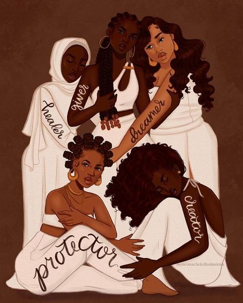 Healing Circle, Black Arts, Afrique Art, Happy Woman, Black Art Painting, Women's History, Iphone Aesthetic, Magical Art, Black Artwork