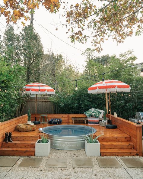 Cowboy Pools on Instagram: “We're so thrilled "The Honcho" has been named a finalist in Austin Home Magazine's @austin_home 2023 Home & Design Awards!…” Cowboy Pool Deck Ideas, Cowboy Swimming Pool, Cowboy Pool Deck, Cowboy Pool With Deck, Stock Tank Deck, Cowboy Pool Ideas, Cowboy Pools, Small Pool Design Ideas, Stock Tank Pool Ideas