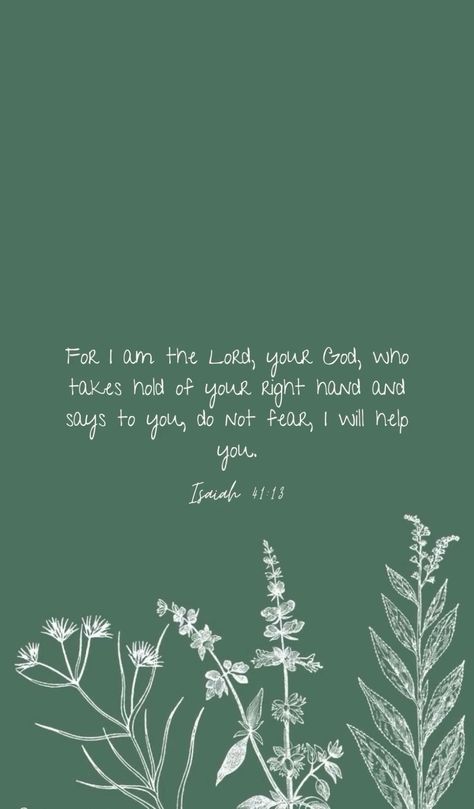 Isaiah 41:13 Wallpaper, Isaiah Verses, Christian Instagram, Scripture Isaiah, Isaiah Bible, Christian Thoughts, Isaiah 11, Short Bible Verses, Bible Verse Posters