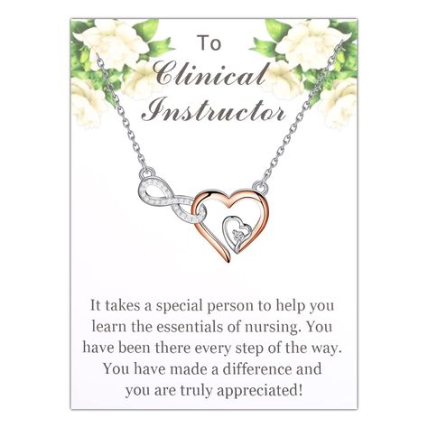 PRICES MAY VARY. ☆ Nurse Preceptor Gifts☆Great gift ideas for birthday, Christmas, Nurses Week, Women's Day, Mother's Day, Father's Day, Graduation, Retirement or any other important days. ☆Clinical Instructor Gift ☆The charm engraved with “ It takes a special person to help you learn the essentials of nursing. You have been there every step of the way. You have made a difference and you are truly appreciated!”Great gift for the best clinical instructor  graduation, retirement and going away or Nurse Instructor, Preceptor Gifts, Clinical Instructor, Nurse Preceptor, Nursing Instructor, Gift Ideas For Birthday, Clinical Nurse, Note Ideas, Nursing Teacher