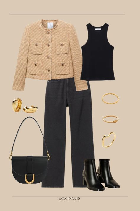 Tweed Jacket Outfit, Smart Casual Work Outfit Women, Outfit Ideas Cute, Autumn Outfit Ideas, Japan Outfits, Summer Business Casual Outfits, Tweed Outfit, Classy Outfit Ideas, Old Money Outfit