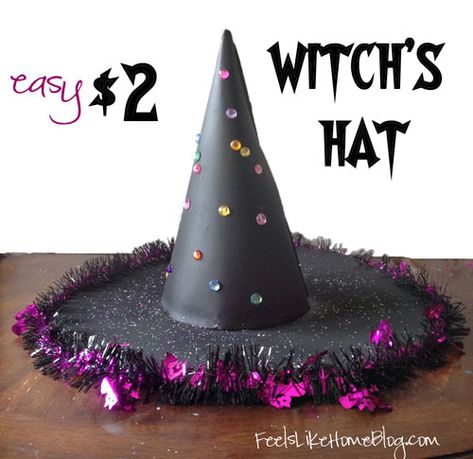 Lady Avalon, Diy Witch Hat, Kids Witch Costume, Witch Costume Diy, Witches Night, Diy Witch, Witches Hats, Birthday Hats, Witch Costumes