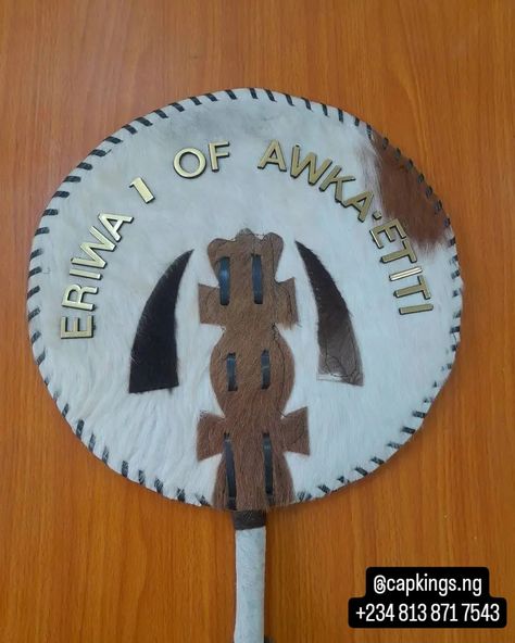 Customized Hand fan made for a Groom. Are you a Groom having your igbo traditional wedding very soon, then let us customize your men's handfan. #igbomenhandfan #igbohandfan #igbomenfasion #igbomenattire #igbogroominspiration #igbomenstyle #igbomenhandfaninibadan #igbomenhandfaninlagos Igbo Traditional Hand Fan, Igbo Traditional Wedding, Traditional Wedding, Hand Fan, For Men, Fan, Quick Saves