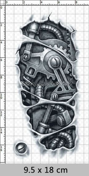 Tattoo Crane, Piston Tattoo, Biomech Tattoo, Biomechanical Tattoo Design, Robot Tattoo, Tatoo 3d, Gear Tattoo, Cyberpunk Tattoo, Mechanic Tattoo