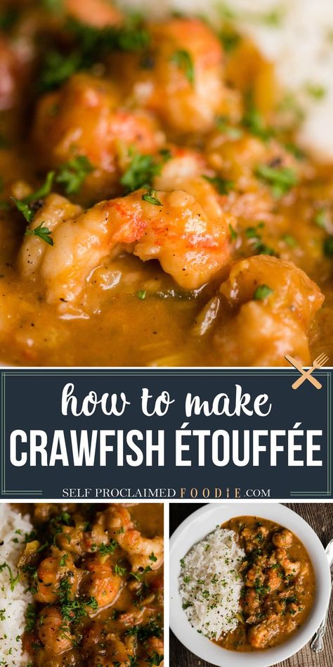 Seafood Ettouffe Recipe, Crawfish Gumbo Recipe Easy, Seafood Etouffee New Orleans, Best Crawfish Etoufee Recipe, Langostino Etouffee, Crawfish And Crab Etoufee, Etoufee Recipe Louisiana Shrimp Crawfish Etouffee, Crawfish Etoufee Cajun Ninja, Crockpot Etouffee