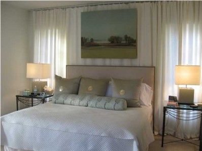 How to hang artwork over curtains Curtains To Cover Walls, Wall Behind Bed, Curtains Behind Bed, Wall Drapes, Guest Bedroom Remodel, Headboard Curtains, Houston Interior Designers, Bedroom Drapes, Layered Curtains