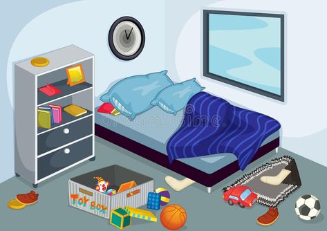 Bedroom. Illustration of a messy bedroom #Sponsored , #ADVERTISEMENT, #Ad, #Bedroom, #messy, #bedroom, #Illustration Messy Room Illustration, Messy Kids Room, Messy Bedroom, Bedroom Illustration, Band Room, Messy Bed, Room Illustration, Messy Kids, Messy Room