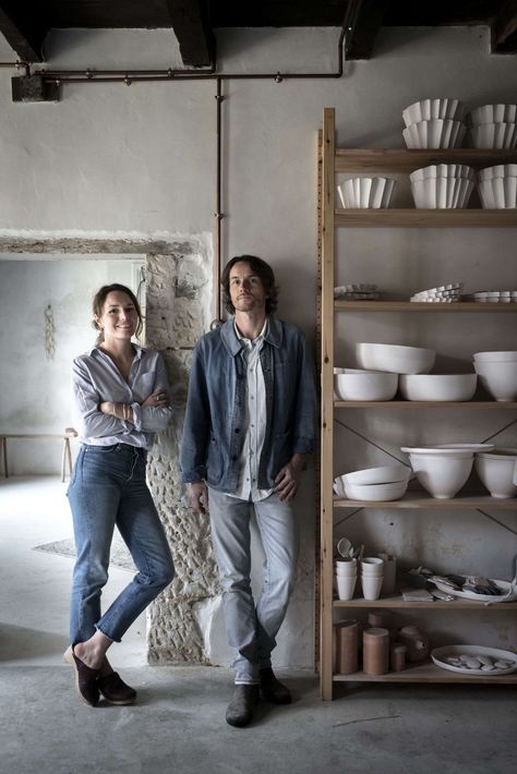 Live-Work French Country-Style: Epure's House and Ceramics Studio in Charente-Maritime Shou Sugi Ban House, Hacienda Kitchen, Soft Industrial, Diy Cabin, Moody Bedroom, Old Fireplace, Rustic Modern Kitchen, 1950s Design, Swipe Right