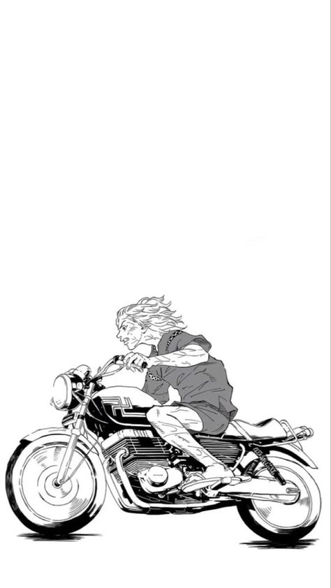 Mikey From Tokyo Revengers, Tokyo Revengers Wallpaper, Architecture Drawing Sketchbooks, Motorcycle Drawing, Bike Sketch, Dragon Ball Painting, Anime Wallpaper Phone, Friend Anime, Tokyo Ravens