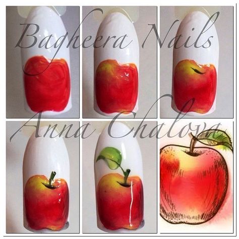 Nail Art Fruit, Fruit Nail Designs, Food Nails, Fruit Nail Art, Nail Art Techniques, I Love Nails, Nails Desing, Cute Nail Art, Autumn Nails