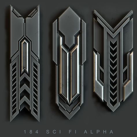 184 Sci Fi Alpha, on ArtStation at https://www.artstation.com/artwork/b5PAYE Sci Fi Pattern, Sci Fi Games, Optical Illusion Wallpaper, Sci Fi Props, Sci Fi Design, Elegant Interior Design, Gundam Custom Build, Triangle Design, Garage House