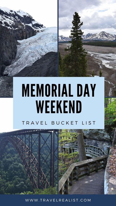 Use our realistic List of Uncrowded Memorial Day Destinations to plan your stress-free long weekend adventure. Weekend Travel, Memorial Day Weekend, U.s. States, Weekend Trips, Long Weekend, Travel Bucket, Plan A, Travel Bucket List, Cool Places To Visit