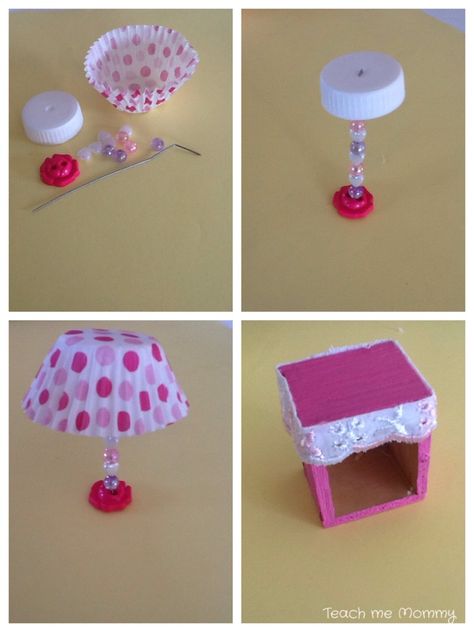 Upcycled Dollhouse Barbie House Furniture, Diy Barbie House, Upcycled Furniture Diy, Doll Furniture Diy, Barbie Dolls Diy, Diy Barbie Furniture, Doll House Plans, Doll House Crafts, Barbie Doll House