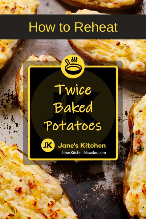 Twice baked potatoes reheated on pan Reheat Baked Potato In Air Fryer, Reheating Baked Potatoes, Deep Fried Potato Balls, Fried Potato Balls, Double Baked Potatoes, Baked Potato Microwave, Deep Fried Potatoes, Recipes Sides, Potatoes In Microwave