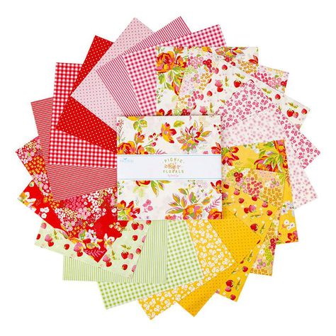 We are so ready for summer picnics! And this collection from @mymindseyeinc and @rileyblakedesigns couldn't be more perfect for summer! 🧺

This bright and happy collection, perfectly named Picnic Florals, is just right for quilts, home decor, and even apparel. The combination of florals, gingham, stripes, and strawberries emotes pure joy, especially in a chic color palette of pink, red, yellow, and green. 

Available now at Stash Fabrics! Charm Packs, Moda Charm Packs, Riley Blake Fabric, The Picnic, Precut Fabric, Mind's Eye, Charm Pack, Quilt Kits, Riley Blake