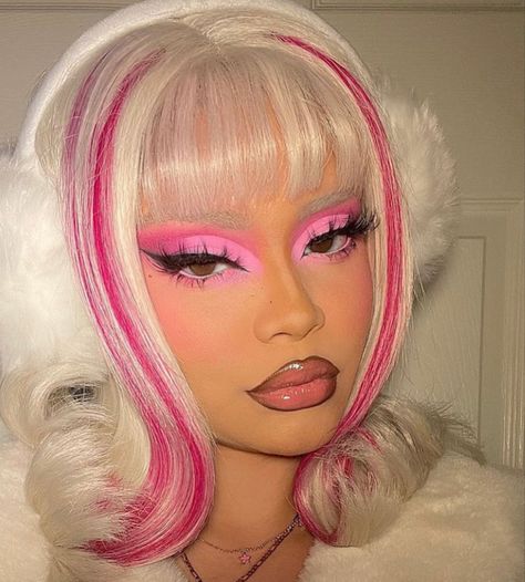 Dope Makeup, Edgy Makeup, Cute Makeup Looks, Creative Makeup Looks, Hair Reference, Hair Inspiration Color, Character Ideas, Hair Inspo Color, Pretty Makeup