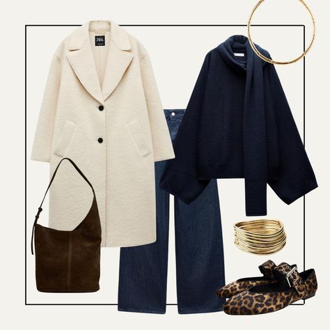 Here Are 5 Expensive-Looking Winter Outfits You Won't Believe Are from Zara Zara Winter Outfit, What To Wear In Winter, Aw 2024, Zara Winter, Zara Strappy, Soft Knit Cardigan, Cream Coat, Boucle Coat, Mid Waist Jeans