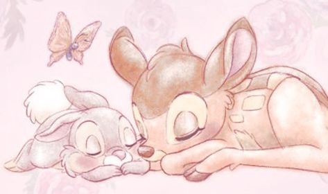 Bambi And Thumper, Bambi Disney, Arte Do Kawaii, Cute Stuff, Pink Aura, Making Videos, Old Disney, Macbook Wallpaper, Pink Themes