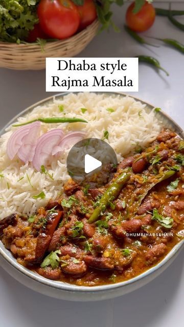 निधि राठौड़ on Instagram: "Dhaba style Rajma Masala😋 SAVE the video to try it later :))
➡️ Steps :-
1) In a pressure cooker add 200 gram and overnight soaked Rajma, add 1½ cup water or good enough to dip the Rajma, add  ½ tsp Salt,  ¼ tsp Red chilli powder, 1 Bay leaf, 1 Black Cardamom, 3 green Cardamom, 2 Clove, ghee
2) Cover the lid and pressure cook until 6 whistle 
3) Meanwhile heat oil in a kadhai 
5) Add 2 dry red Chilli and splutter 1 tsp Cumin seeds
6) Add 1 tbsp Ginger garlic paste and fry until raw smell goes off
7) Add in 3 medium size chopped Onion and fry until Onion turns brown 
8) Add in tomato purée ( 3 tomato ) and 1 tsp Salt. Mix and cook for 8-10 min. 
9) Once tomato is nicely cooked add  ½ tsp Turmeric powder, 1 tsp Red chilli powder, 1  ½ tsp Coriander powder,  ½ tsp