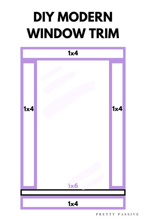 Flat Window Casing, Diy Door And Window Trim, Flat Window Trim Interior, Easy Window Casing, Modern Trim Around Windows, Shaker Style Window Trim, How To Finish A Window Frame, Basic Window Trim, Window Frame Ideas Moldings Modern