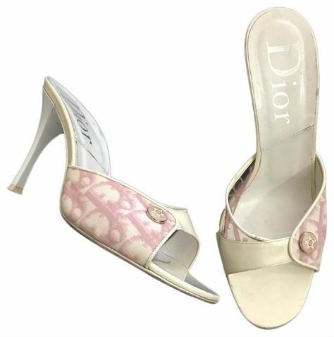 dior pink and white sandals 2000s Shoes, Shoes Png, Dior Sandals, Dior Pink, Pretty Heels, Glamouröse Outfits, Dr Shoes, Quoi Porter, Shoe Wishlist