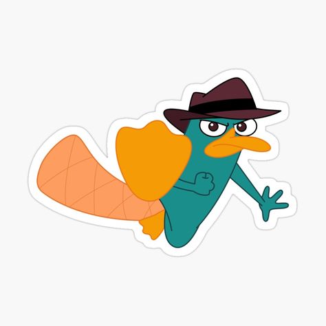 Flying Kick, Perry The Platypus, Cute Laptop Wallpaper, Journal Sticker, Emoji Stickers, Platypus, Laptop Wallpaper, Journal Stickers, Laptop